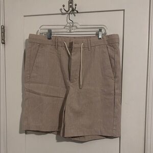 Classic Tan Flat Front Men's Shorts